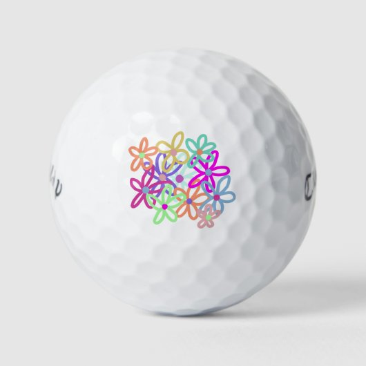 Floral Golf Balls Golfballen (Voorkant)