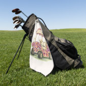 Floral Golf Cart Towel Gift Golfhanddoek (Groen)
