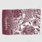  Floral Golfhanddoek (Horizontaal)