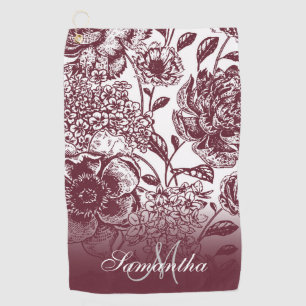 Floral Golfhanddoek