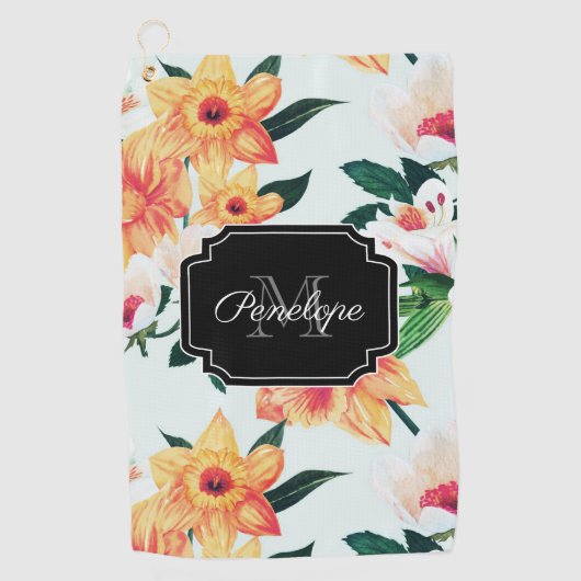 Floral Golfhanddoek (Voorkant)