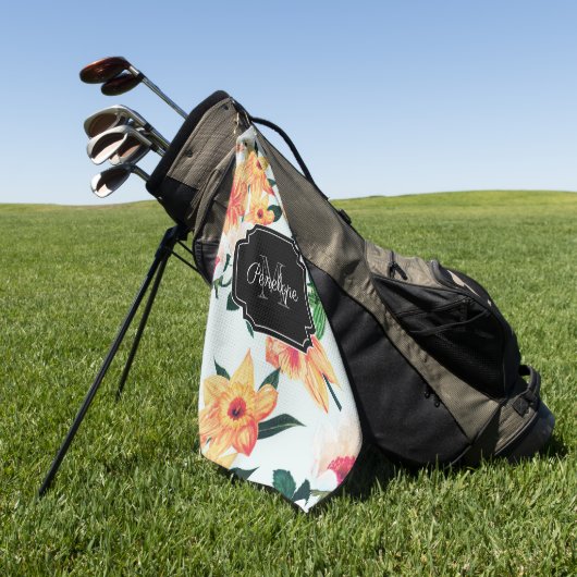  Floral Golfhanddoek (Groen)