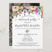 Floral Good Luck Send Off Retirement Party Kaart (Voorkant / Achterkant)