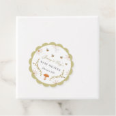 Floral Goose Baby shower Bedankjes Labels (In situ)