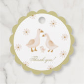Floral Goose Baby shower Bedankjes Labels (Achterkant)