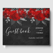 Floral Gothic bruiloft gastenboek (Voorkant)