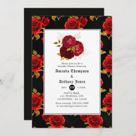 Floral Gothic Couples Shower Kaart