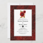 Floral Gothic Engagement Party Kaart (Voorkant)