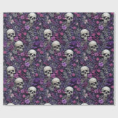 Floral Gothic Halloween inpakpapier (Vlak)
