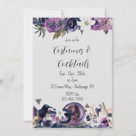 Floral Gothic Halloween uitnodiging