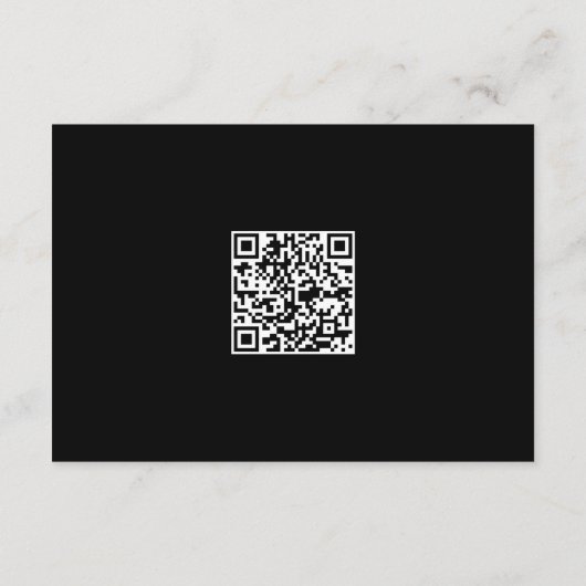 Floral Gothic QR Code Gold Wedding Details Informatiekaartje (Achterkant)