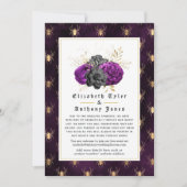 Floral gothic Reduced Wedding Guest List Aankondiging (Voorkant)