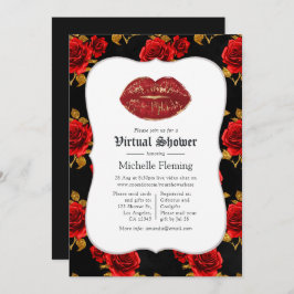 Floral gothic Virtual Vrijgezellenfeest Kaart