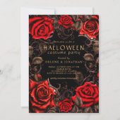 Floral Gothic Volwassen Halloween Kostuum Party Kaart (Voorkant)