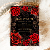 Floral Gothic Volwassen Halloween Kostuum Party Kaart