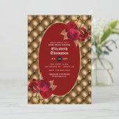 Floral Gothic Vrijgezellenfeest Kaart (Staand voorkant)