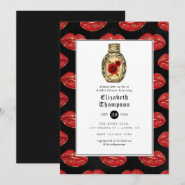 Floral Gothic Vrijgezellenfeest Kaart