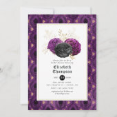 Floral Gothic Vrijgezellenfeest Kaart (Voorkant)