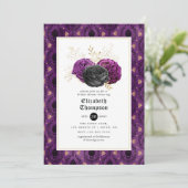 Floral Gothic Vrijgezellenfeest Kaart (Staand voorkant)