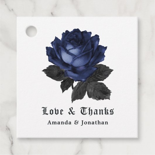 Floral Gothic Wedding Bedankjes Labels (Voorkant)