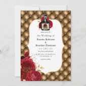 Floral Gothic Wedding Kaart (Voorkant)