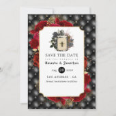Floral Gothic Wedding Save The Date (Voorkant)