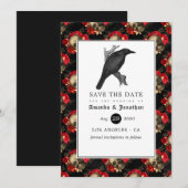 Floral Gothic Wedding Save The Date (Voorkant / Achterkant)