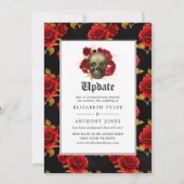 Floral Gothic Wedding Update Kaart (Voorkant)
