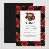 Floral Gothic Wedding Update Kaart (Voorkant / Achterkant)