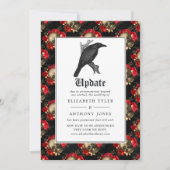 Floral Gothic Wedding Update Kaart (Voorkant)