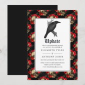 Floral Gothic Wedding Update Kaart (Voorkant / Achterkant)