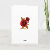 Floral Gothic Weduwfoto Bedankkaart (Achterkant)