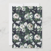 Floral Gouache Boho Flower Virtual Baby shower Kaart (Achterkant)