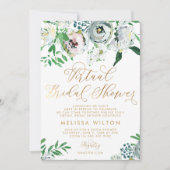 Floral Gouache Boho Flower Virtual Vrijgezellenfee Kaart (Voorkant)