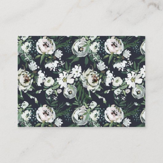 Floral Gouache Book Request Baby shower Informatiekaartje (Achterkant)