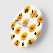 Floral goud geel papaver bloem meisjes jongens kwe ronde klok (Hoek)