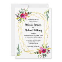 Floral Goud Geometrische Crystal Wedding