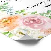 Floral goud geometrische niet-aangesloten ceremoni poster (Hoek)