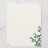 Floral goud moslim arabisch en engels bruiloft kaart (Achterkant)