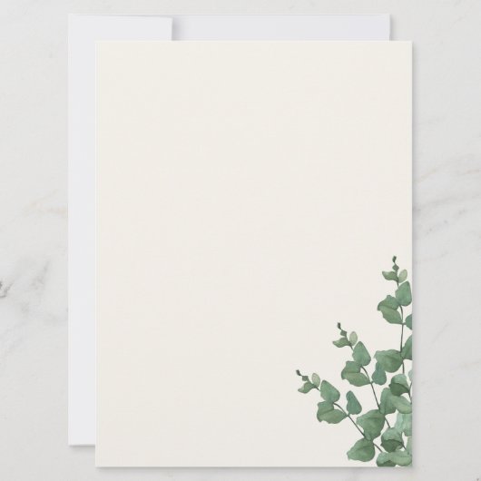 Floral goud moslim arabisch en engels bruiloft kaart (Achterkant)