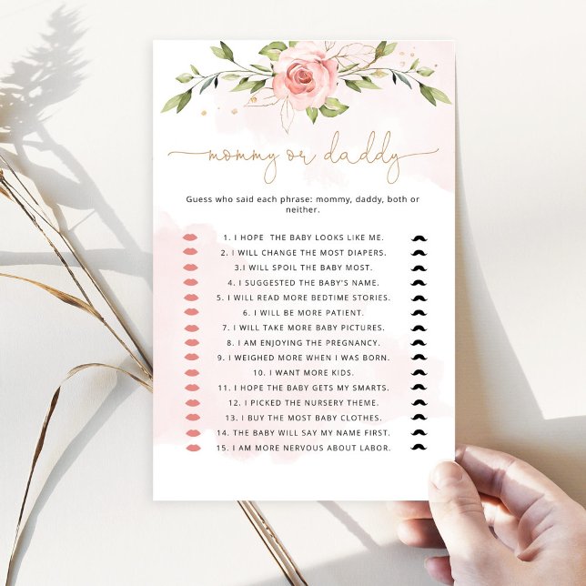 Floral Goud Raad die zei: Mammie- of papa-spel (Creator heeft geüpload)