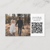 Floral goud roze Fotografie logo qr code Visitekaartje (Achterkant)