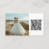 Floral goud roze Fotografie logo qr code Visitekaartje (Achterkant)