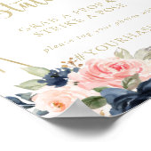 Floral gouden geometrische selfie stationsbord poster (Hoek)