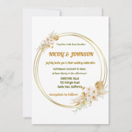 Floral gouden lijst Weddenschap Kaart