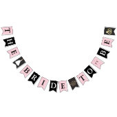 Floral gouden zwarte roze bruidbruid om Buntin te Vlaggetjes (Alle)