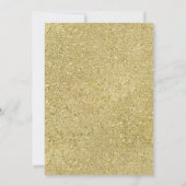 Floral goudroze bunny 1st Birthday Uitnodiging (Achterkant)