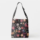 Floral Grace gepersonaliseerd Carryall Crossbody T Crossbody Tas (Achterkant)