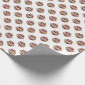 Floral Grace – Seamless Cross & Lily Wreath Cadeaupapier (Hoek)