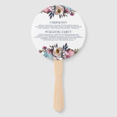 Floral Grace Trouwprogramma Handwaaier (Achterkant)